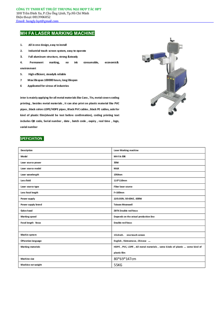 MH_FA_Laser_Marking_Machine